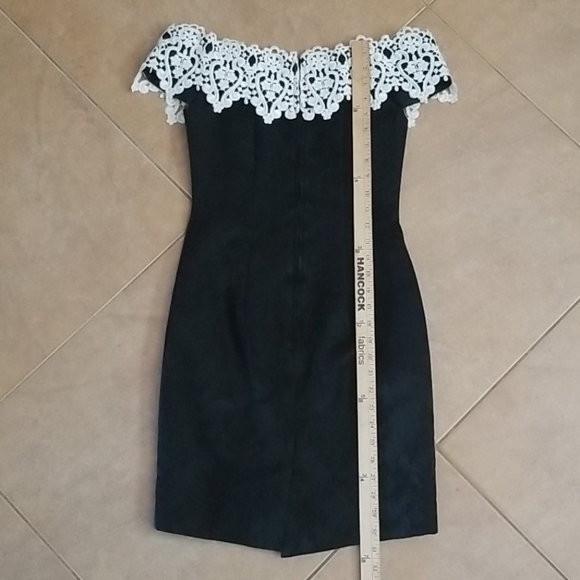 Vintage Black & White Lace Dress - Picture 8 of 10